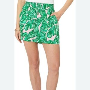 Lilly Pulitzer Tropical Green Leaf Print Women's Shorts